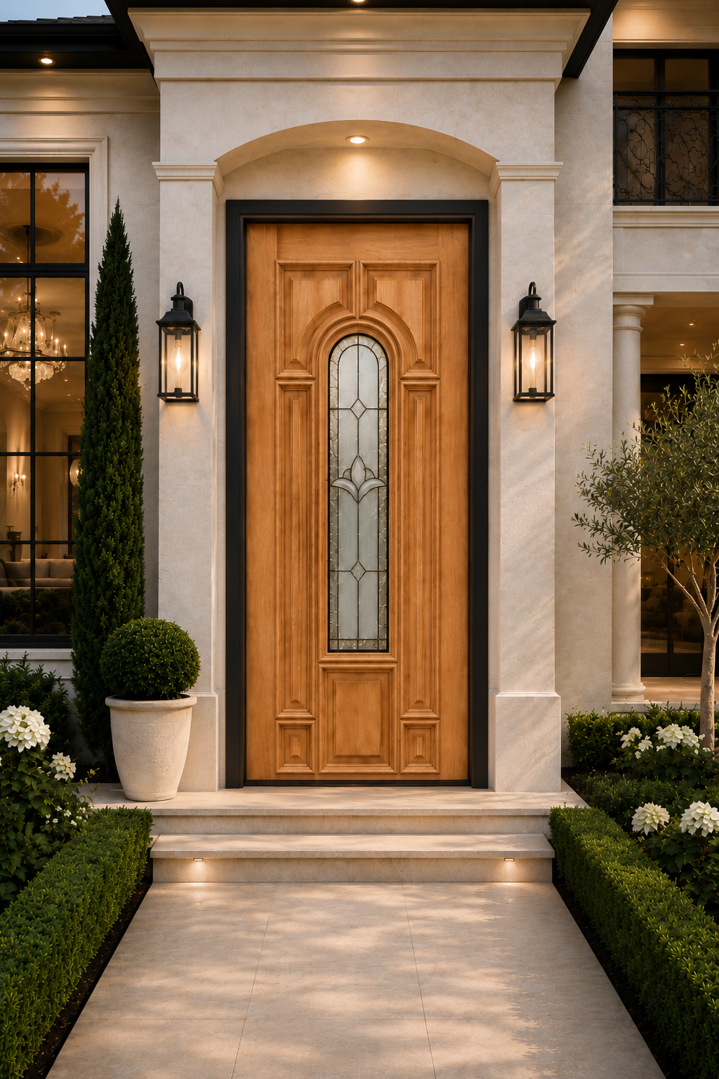 Triple Glass Entrance Door